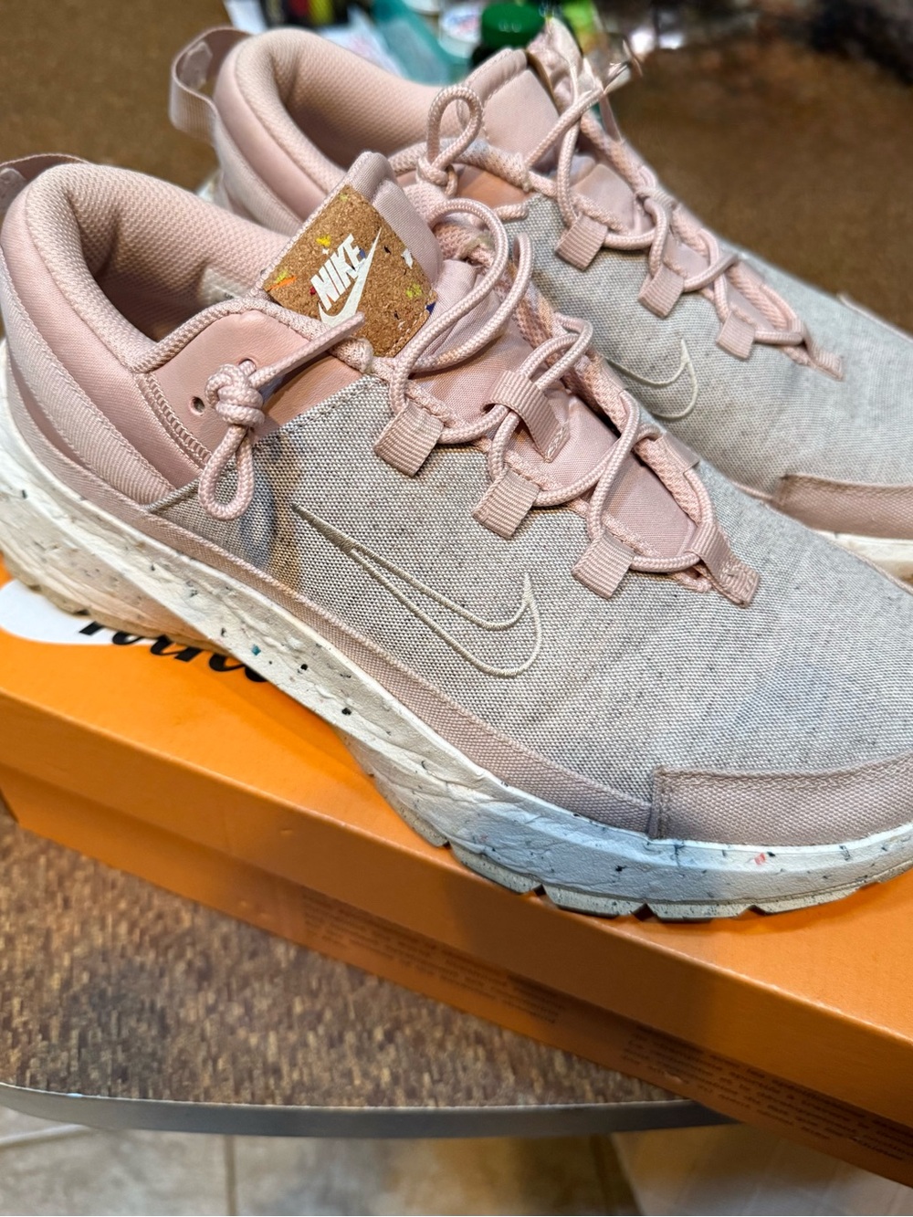 Nike Women’s Blush Pink and Neutral Canvas Sneakers